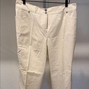 Additions by Chico’s Women’s Cream Straight-Leg Pants Size 3